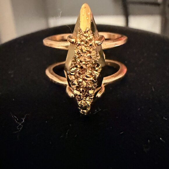 Kendra Scott Gold Drusy Pyrite Ring - Picture 3 of 5